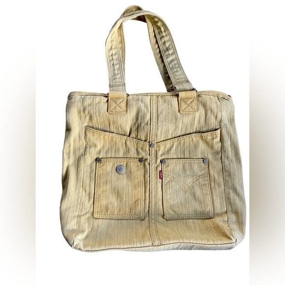 Levi’s Tan Denim Shoulder Bag, Purse, Tote Bag - Picture 1 of 8